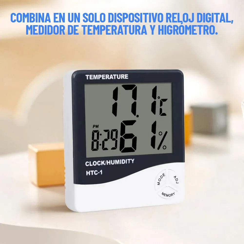 Reloj Termometro Temperatura Higrometro Humedad Alarma Ql ®