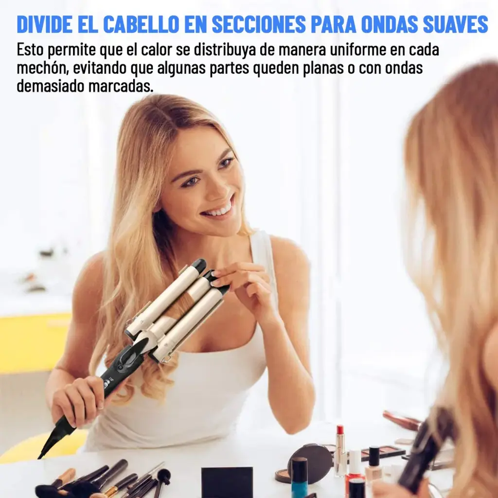 Buclera Rizador Ondulador Triple Barril Ondas Pelo Cabello ®
