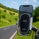 Soporte De Celular Moto Con Cargador Usb Aluminio Bicicletas Para Espejo