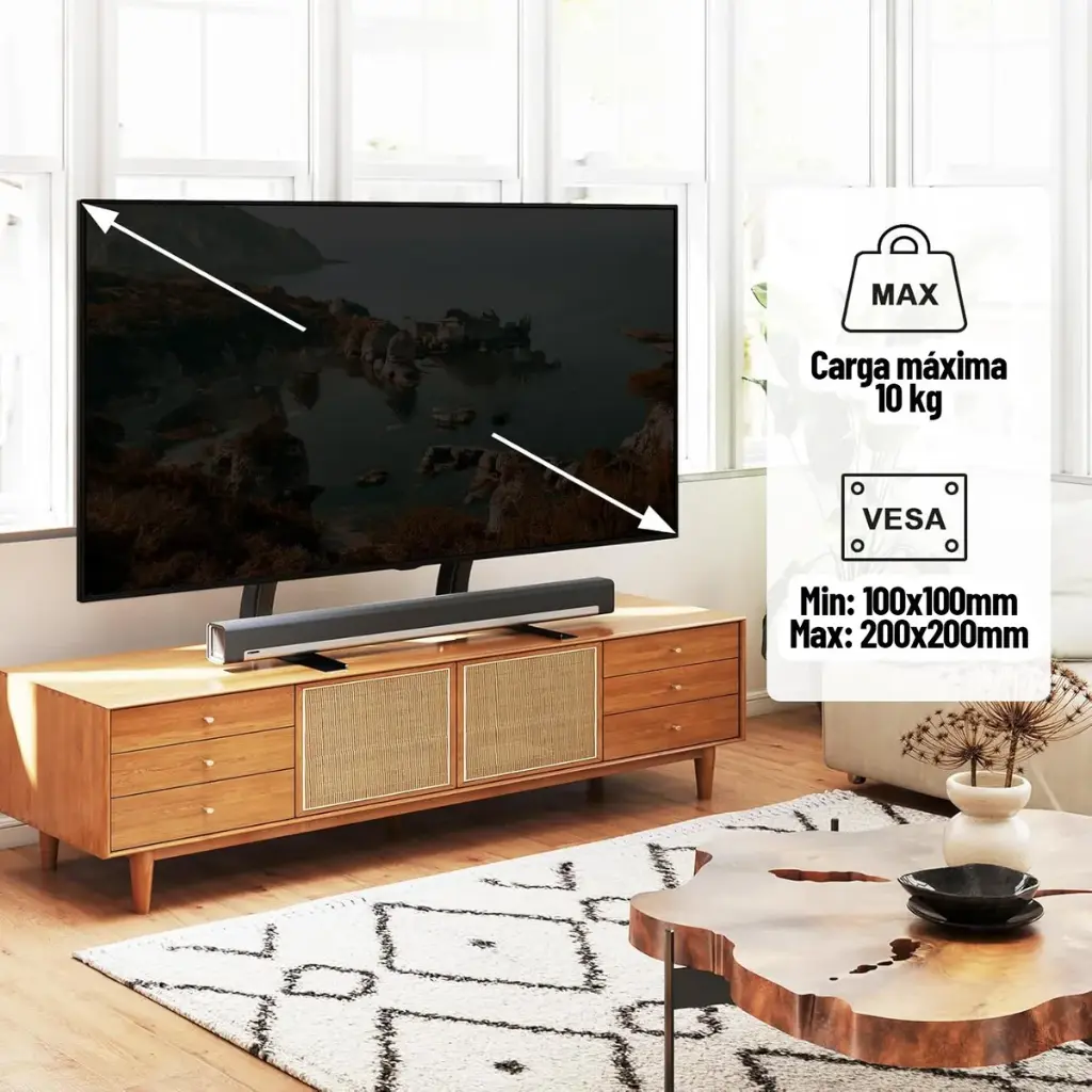 Soporte De Pie Tv Base Fijo 26 A 37 Pulgadas Lcd Led 45 Kg ®