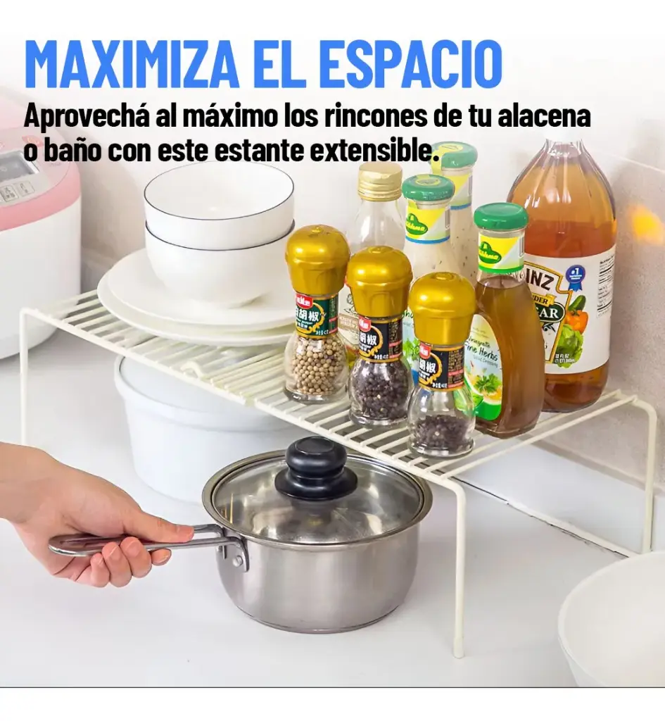  Estante Organizador Alacena Extensible Cocina Baño Separador 