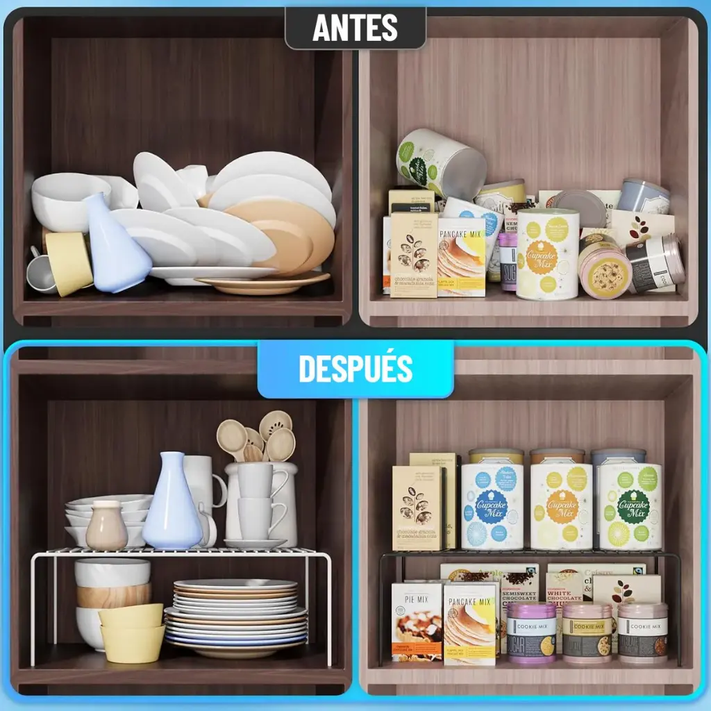 Estante Organizador Alacena Extensible Cocina Baño Separador 