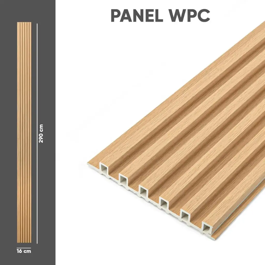 Wall Panel Wpc Revestimiento Interior Pared 2.90m X 16.5 Cm