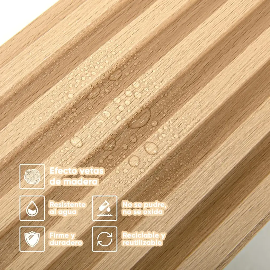 Wall Panel Wpc Revestimiento Interior Pared 2.90m X 16.5 Cm