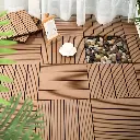 Baldosa Piso Deck Modular Wpc 30x30cm Encastrable Exterior