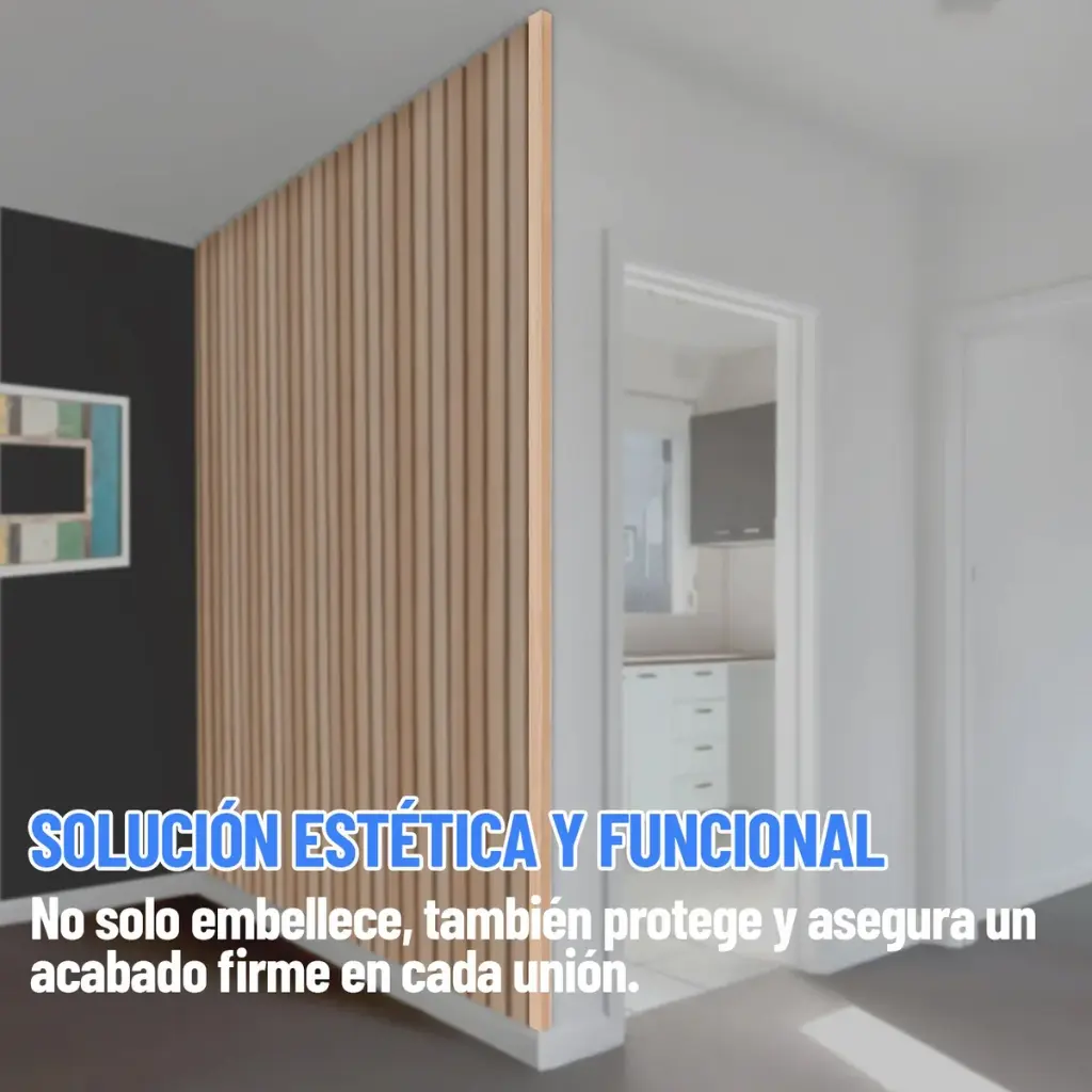 Perfil Angulo Recto Para Panel Wpc Revestimiento Pared Ql ®