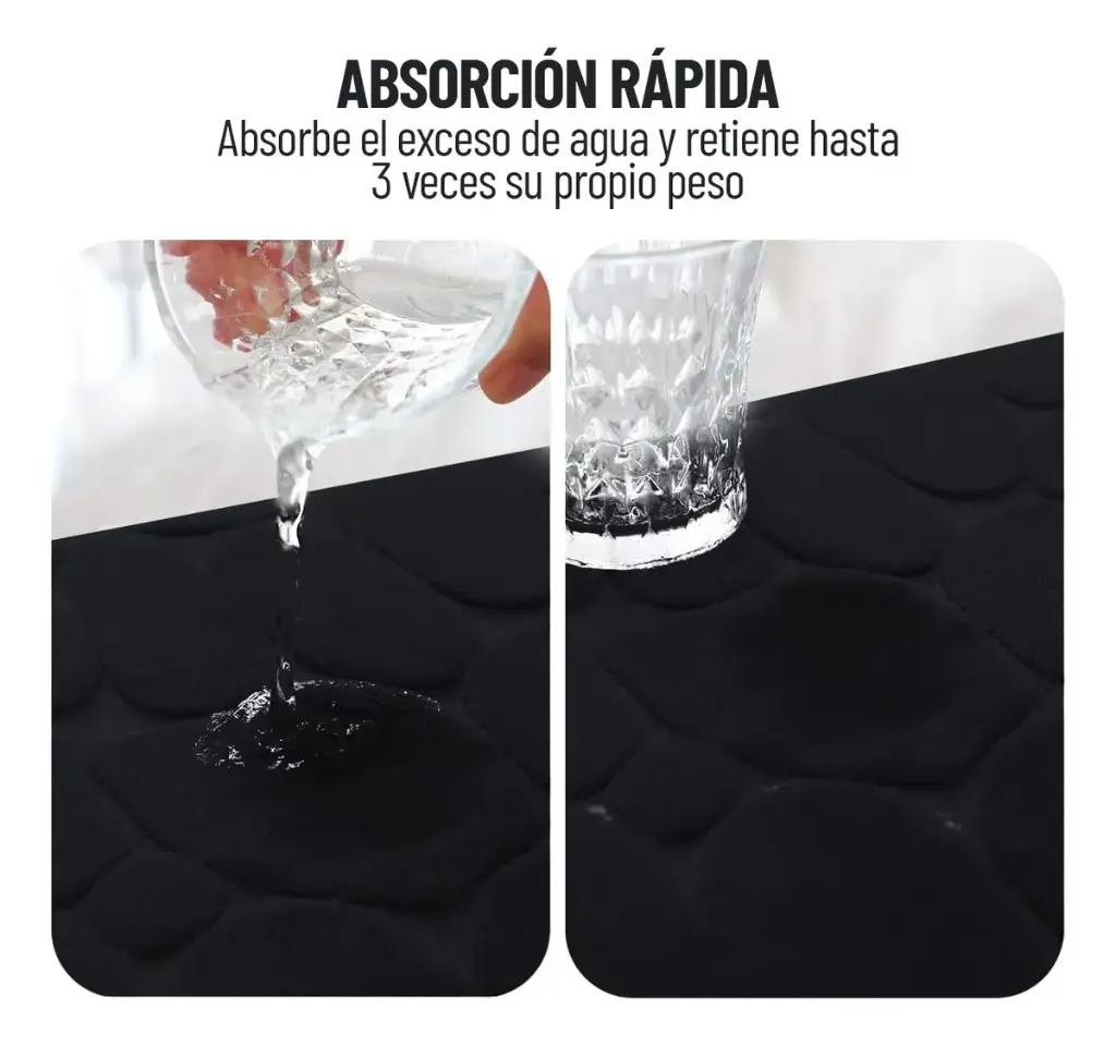 Alfombra De Baño Antideslizante Memory Diseño Rocas 80 X 50