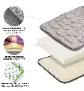 Alfombra De Baño Antideslizante Memory Diseño Rocas 80 X 50