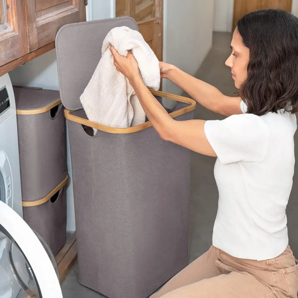 Canasto Cesto Para Ropa Con Tapa Organizador Baño Plegable ®