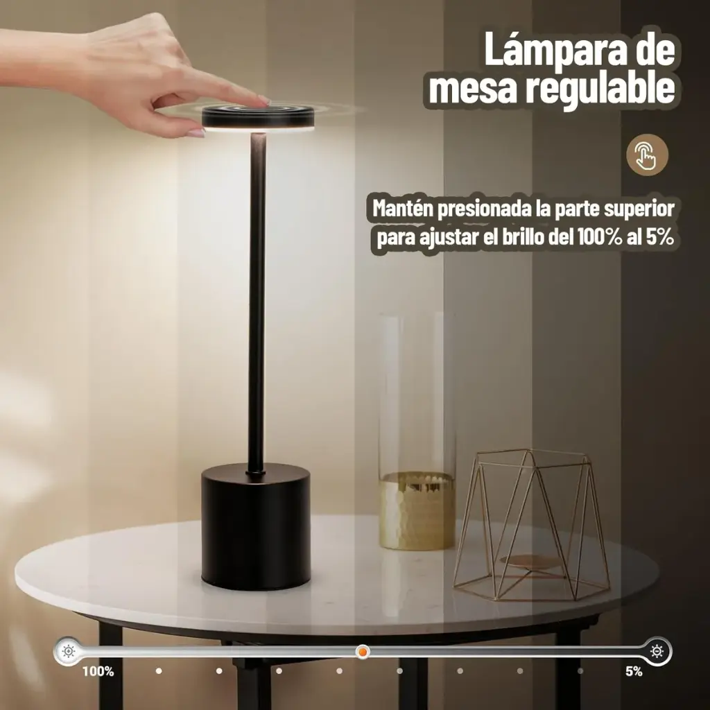 Lampara Para Escritorio Led Regulable Al Tacto Inalambrica