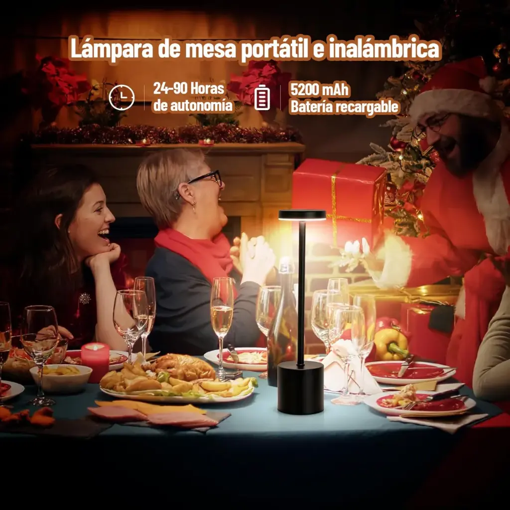 Lampara Para Escritorio Led Regulable Al Tacto Inalambrica