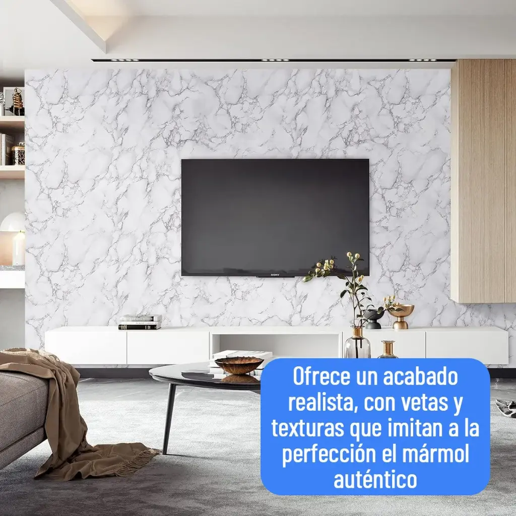 Placa Pvc Símil Mármol 2,44x1,22m 3mm Resistente Agua Calor®