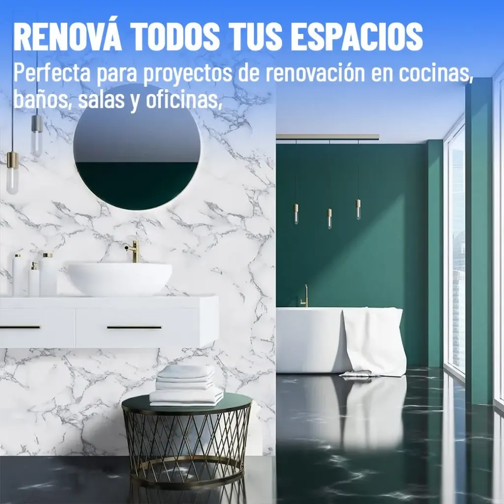 Placa Pvc Símil Mármol 2,44x1,22m 3mm Resistente Agua Calor®