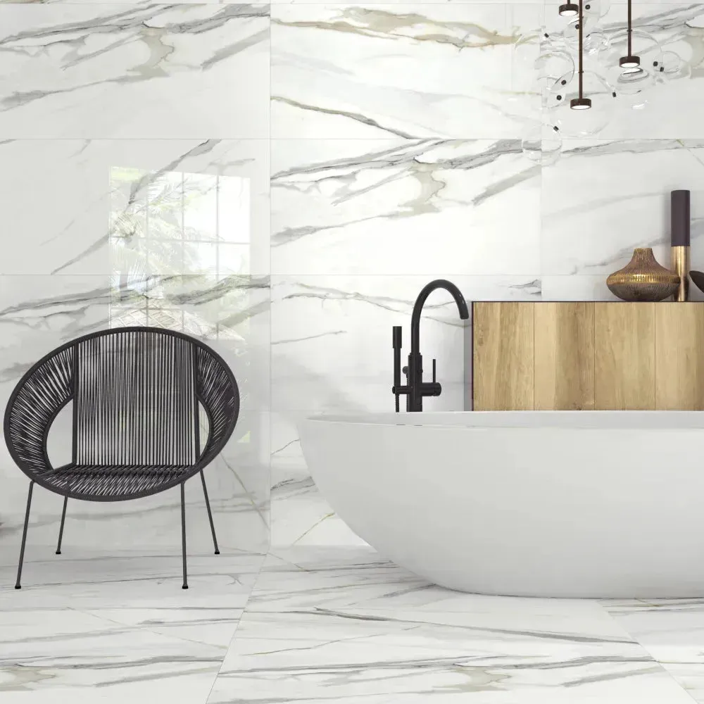 Pack x6 Placa Autoadhesiva Revestimiento Pared Marmol 60x30 Ql