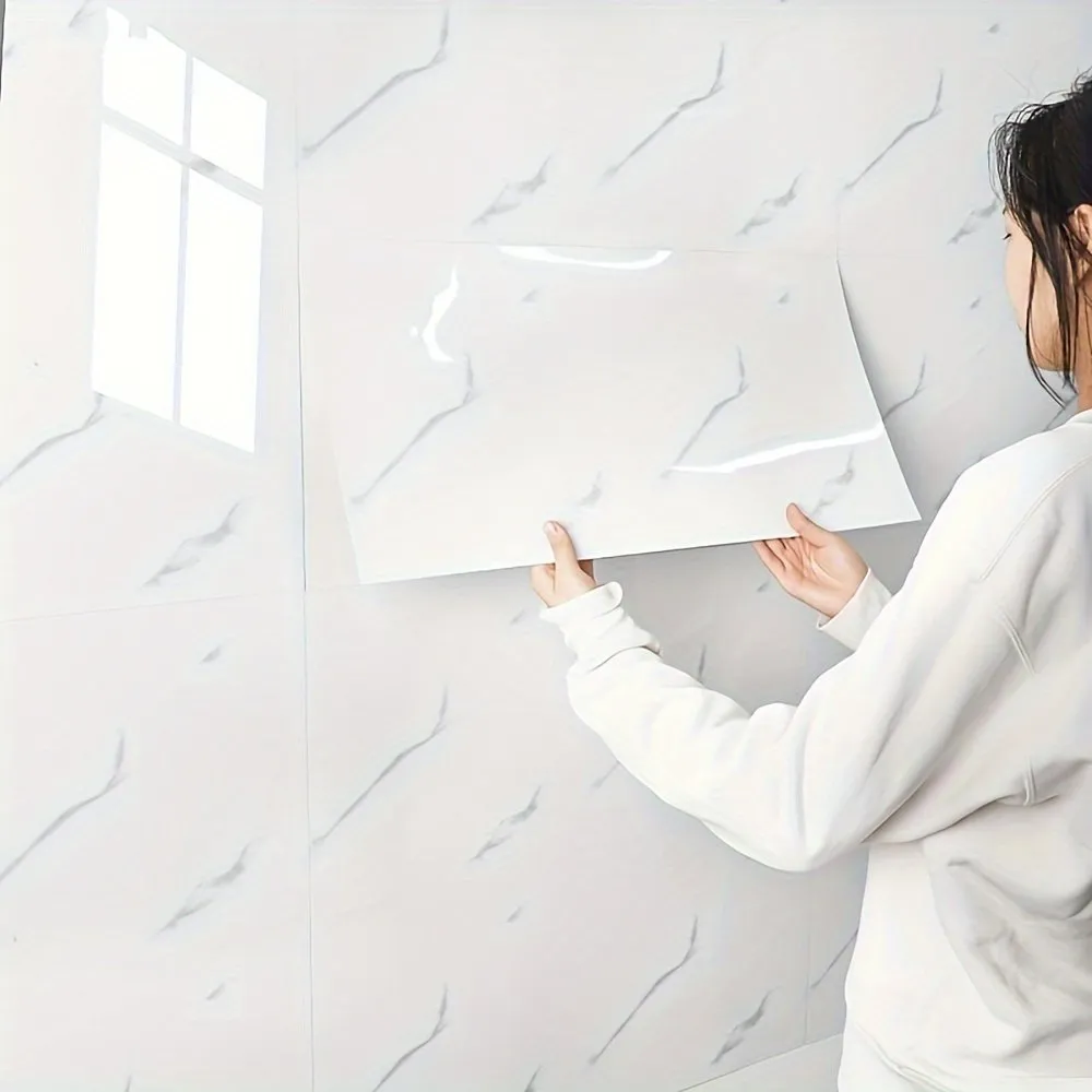 Pack x6 Placa Autoadhesiva Revestimiento Pared Marmol 60x30 Ql