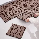 Baldosa Piso Deck Modular Wpc 30x30cm Encastrable X10