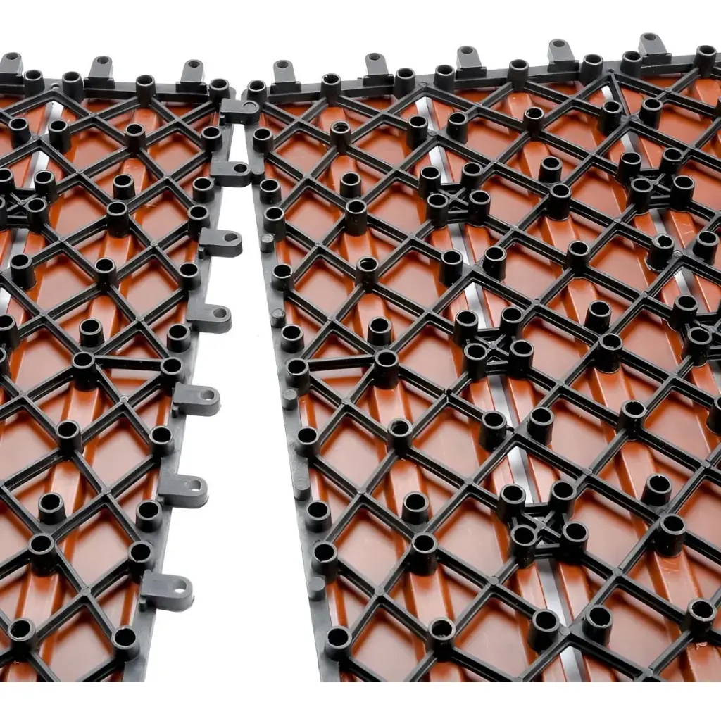 Baldosa Piso Deck Modular Wpc 30x30cm Encastrable X10