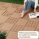 Deck Simil Madera Baldosa Para Exterior Wpc Premium X25 Marron Claro
