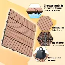 Deck Simil Madera Baldosa Para Exterior Wpc Premium X25 Marron Claro