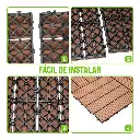 Deck Simil Madera Baldosa Para Exterior Wpc Premium X25 Marron Claro