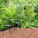 Deck Simil Madera Baldosa Para Exterior Wpc Premium X25 Marron Claro