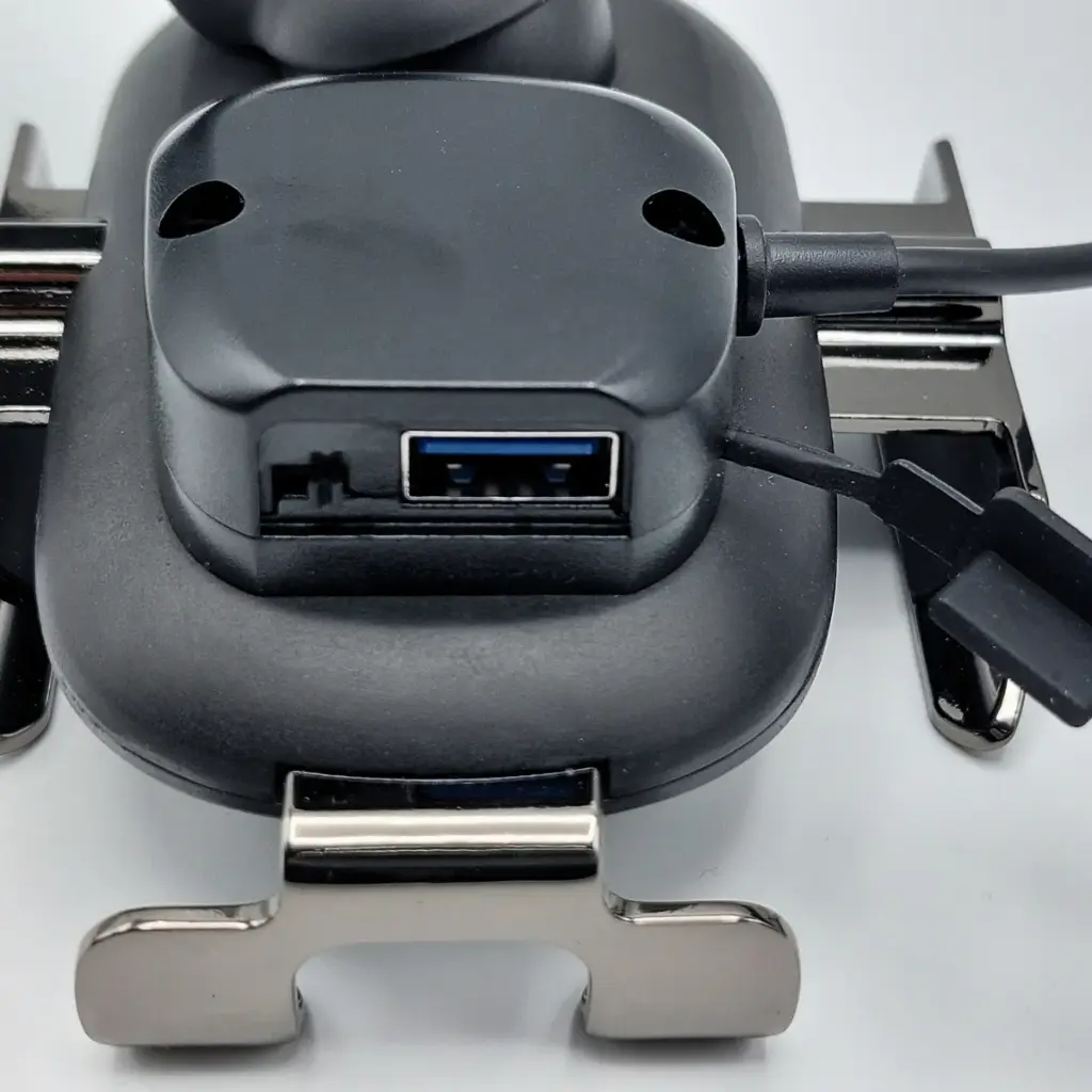 Soporte Celular Moto C/ Cargador Usb En Aluminio Muy Fuerte