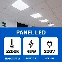 Plafón Panel Led 60x60cm 48w 220v Luz Fria Cuadrado