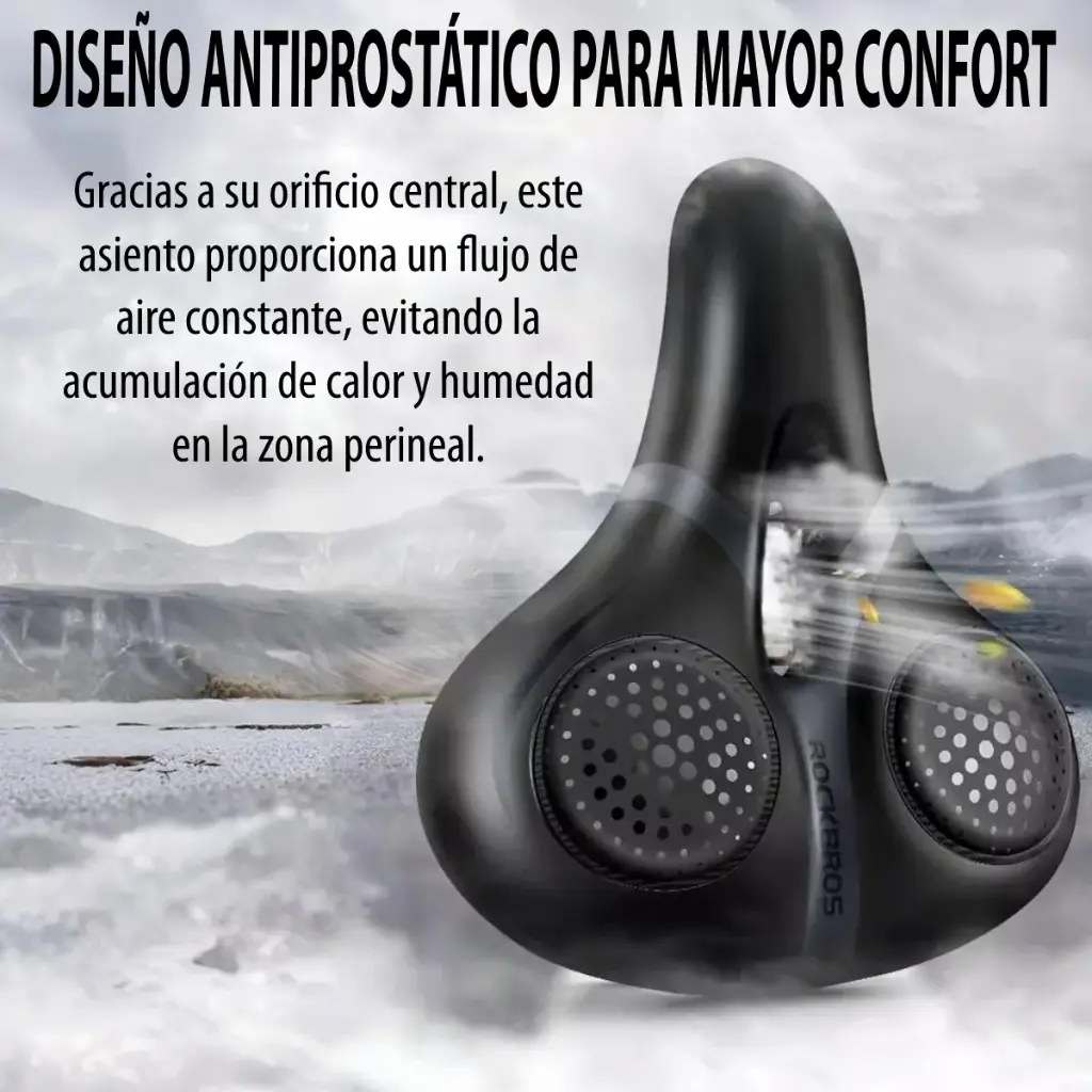 Asiento De Gel Rockbros Para Bicicletas Acolchado Con Mango