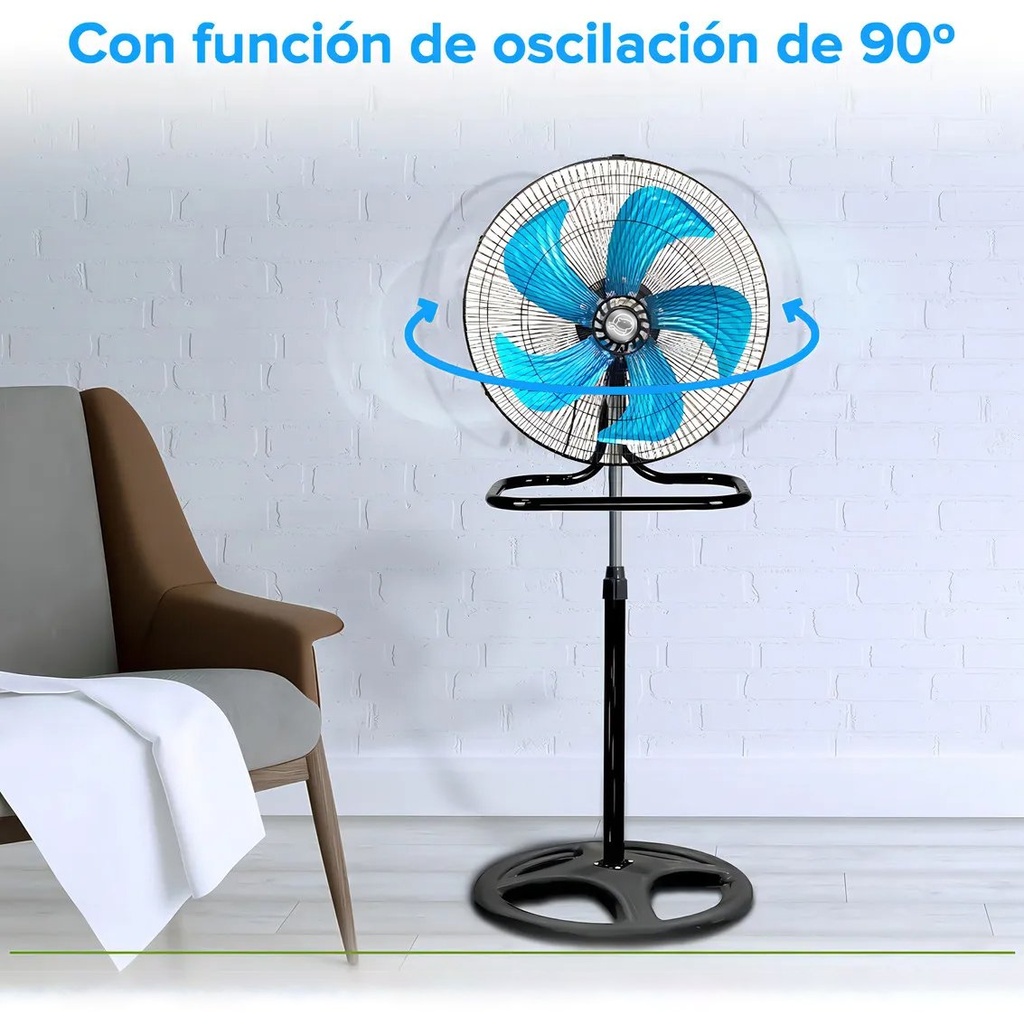 Ventilador De Pie Industrial 3 Velocidades 5 Aspas Calidad