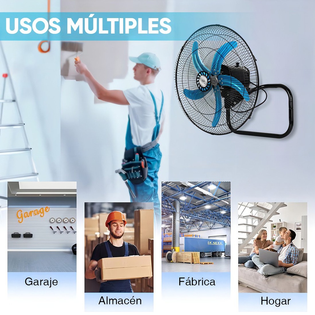 Ventilador De Pie Industrial 3 Velocidades 5 Aspas Calidad