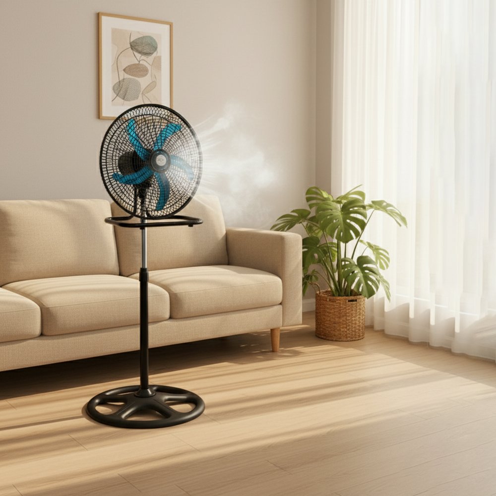 Ventilador De Pie Industrial 3 Velocidades 5 Aspas Calidad