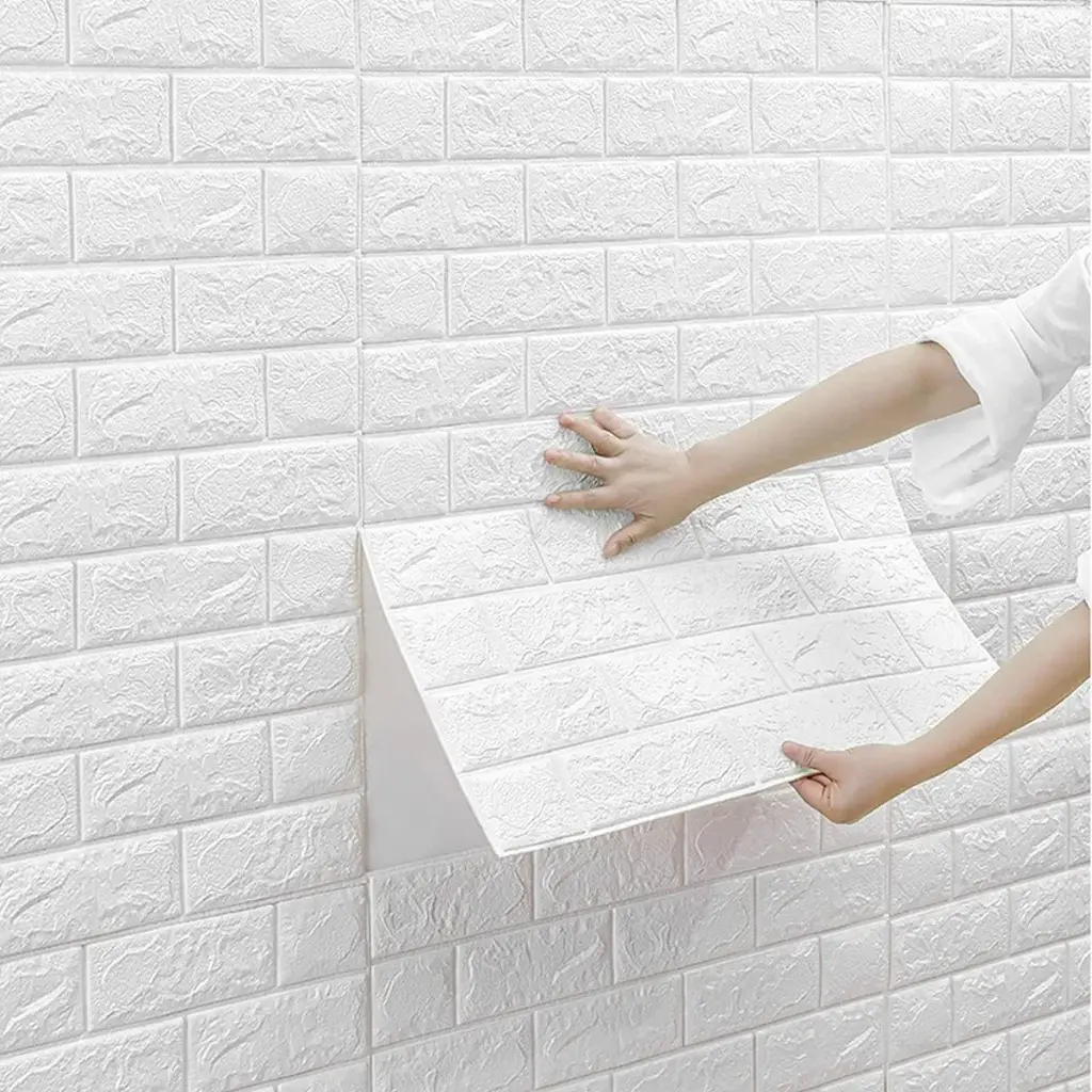 Placa Revestimiento Pared Autoadhesiva Ladrillo 70x77cm Ql