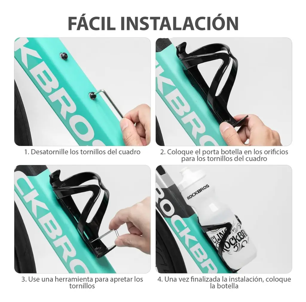 Soporte Porta Caramañola Bicicleta Botella Ciclismo Plástico 