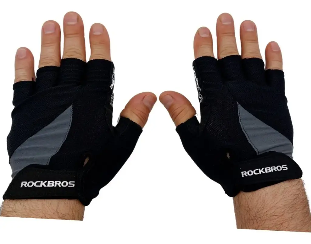 Rockbros Guantes Medio Dedos Bicicleta Ciclismo Senderismo