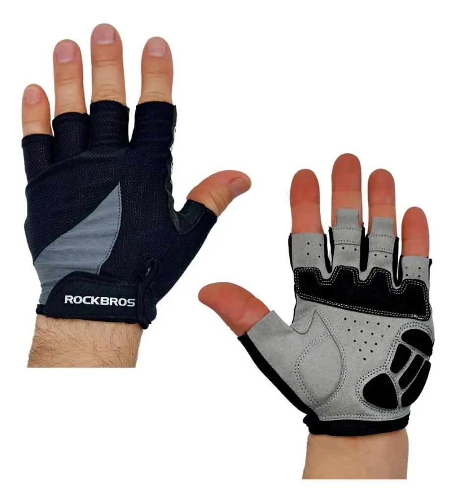 Rockbros Guantes Medio Dedos Bicicleta Ciclismo Senderismo