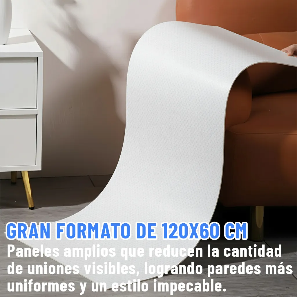 Pack X 10 Placas Revestimiento Pared Adhesivo Textura 120x60