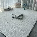 Alfombra Antigolpe Goma Eva Shaggy Piso Encastrable Pack X50