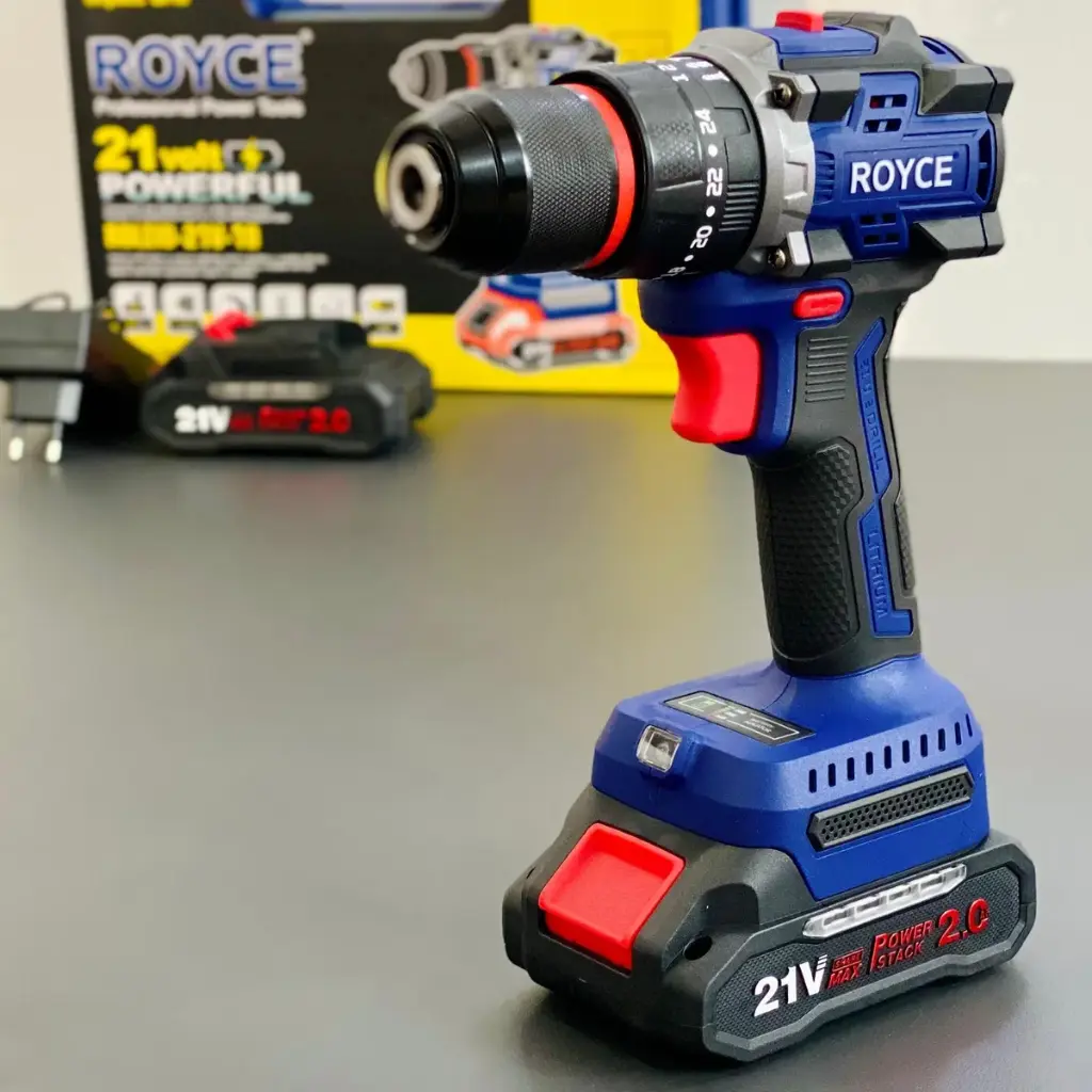 Taladro Atornillador Inalámbrico Royce 21v 2 Baterías 10mm