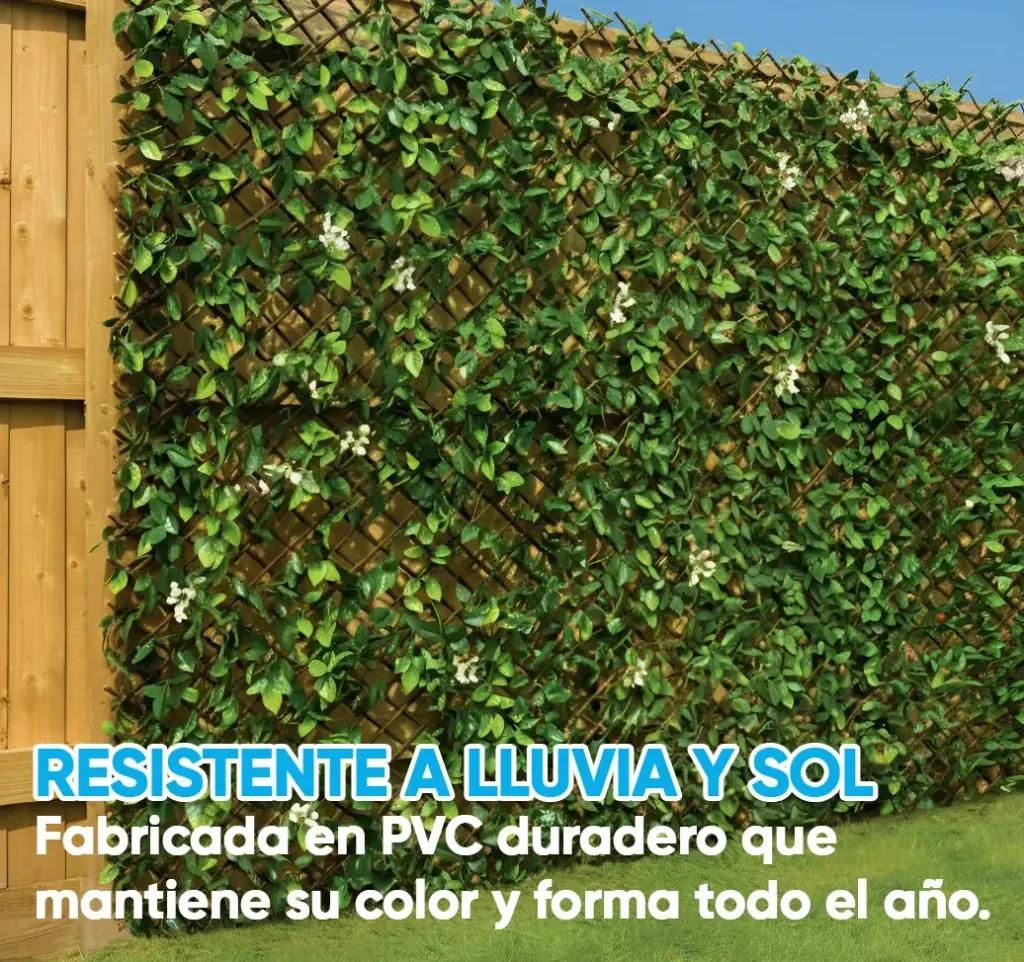 Enredadera Cerco Artificial Celosía Extensible Plegable 2mts 