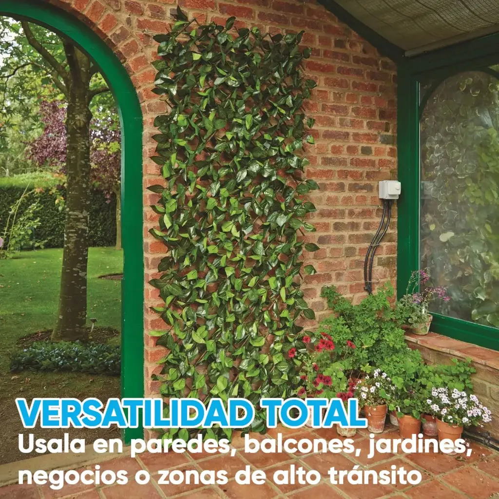 Enredadera Cerco Artificial Celosía Extensible Plegable 2mts 