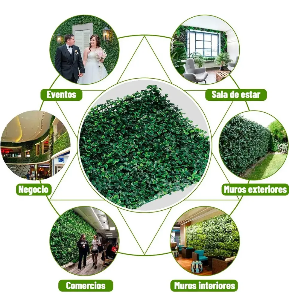 Pasto Jardin Vertical Artificial Muro Pared Panel 60x40cm Ql