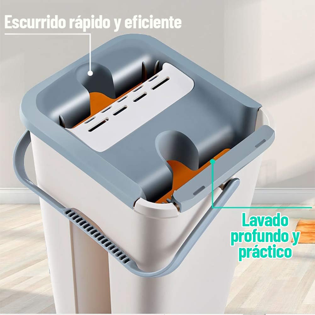 Balde Mopa Con Cubo Fregona Doble Plana Escurridor Calidad ®