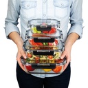 Juego 4 Piezas De Tarros Tapper Hermeticos Vidrio Premium QL