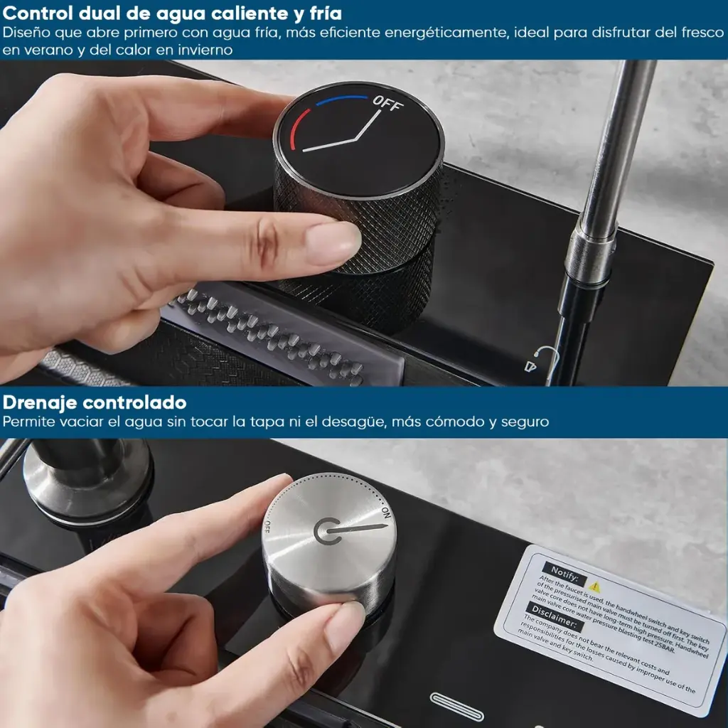 Bacha Pileta Multifuncional Cocina Acero + Filtro Osmosis