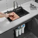 Bacha Pileta Multifuncional Cocina Acero + Filtro Osmosis