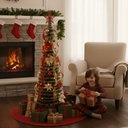 Árbol Navidad Arbolito Premium 120cm Frondoso Con Chirimbolo