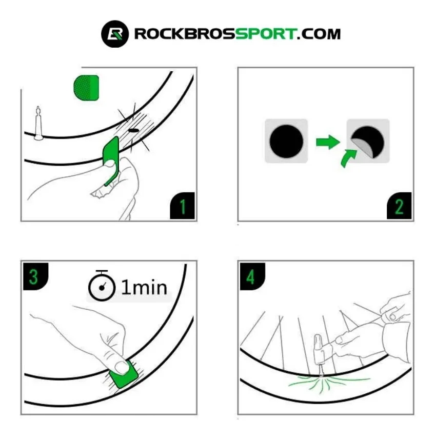 Kit 6 Parches Reparación Pinchazo Bicicleta Autopegantes