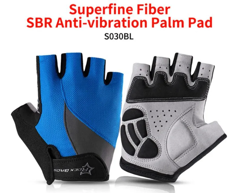 Guantes Ciclismo Medio Dedo Rockbros Anti-transpiración