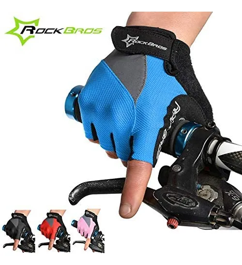 Guantes Ciclismo Medio Dedo Rockbros Anti-transpiración