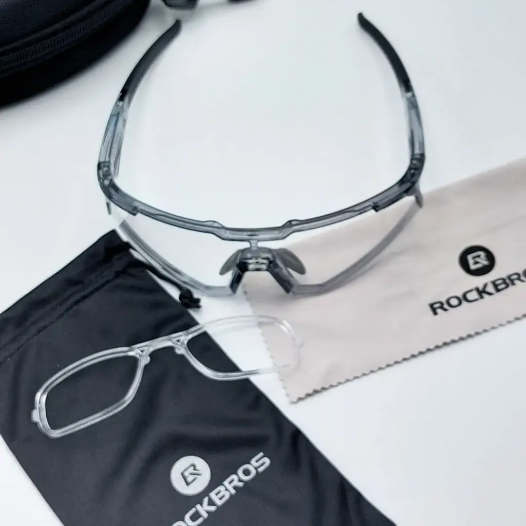 Lentes Fotocromaticos Rockbros De Ciclismo Negro Y Gris Tran